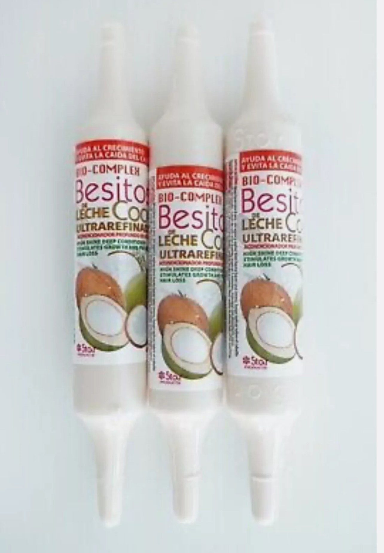 3-Pack-Ampollas Bio Complex Leche De Coco-Coconut Milk Conditioner